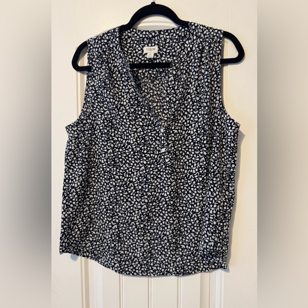 J. Crew Popover Sleeveless Top NWOT-M
